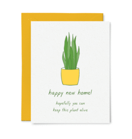 Tiny Hooray Card - Blank: Housewarming Plant