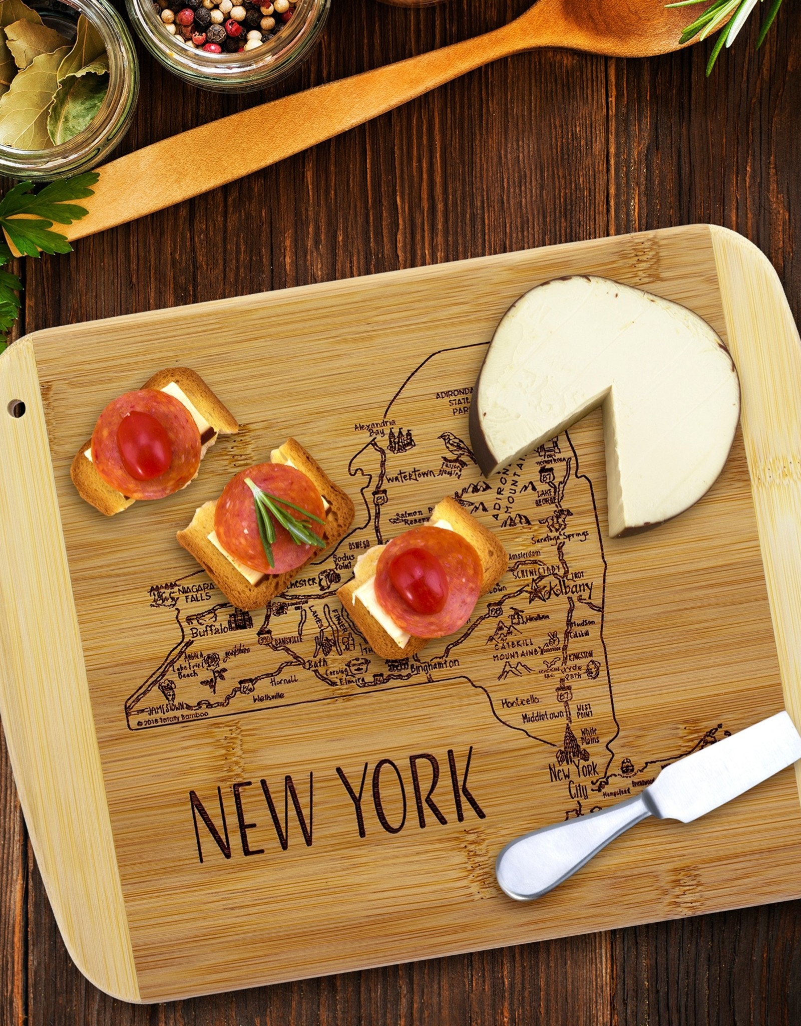 Totally Bamboo Serving Board - New York 11"
