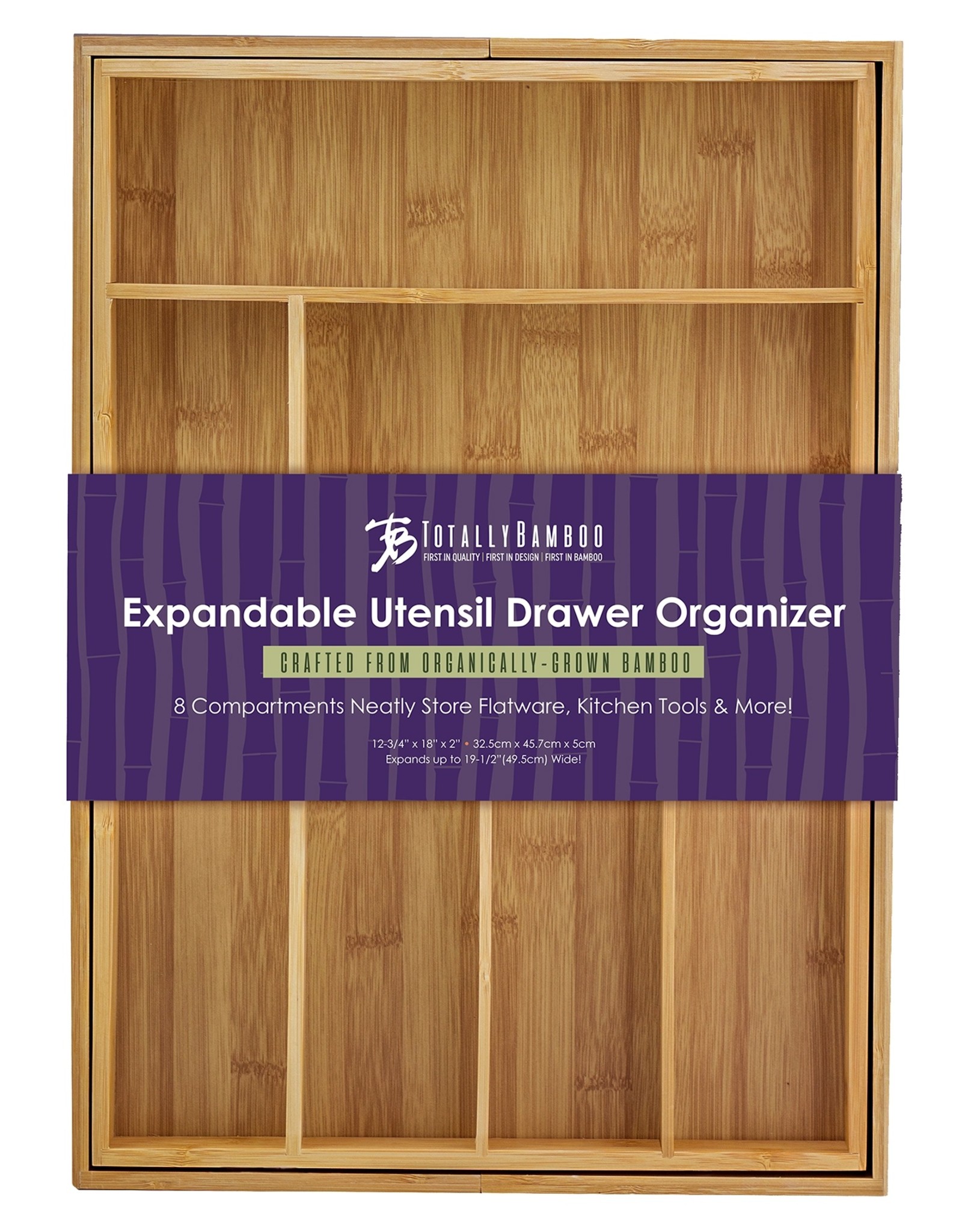 Totally Bamboo Expandable Bamboo Drawer Organizer