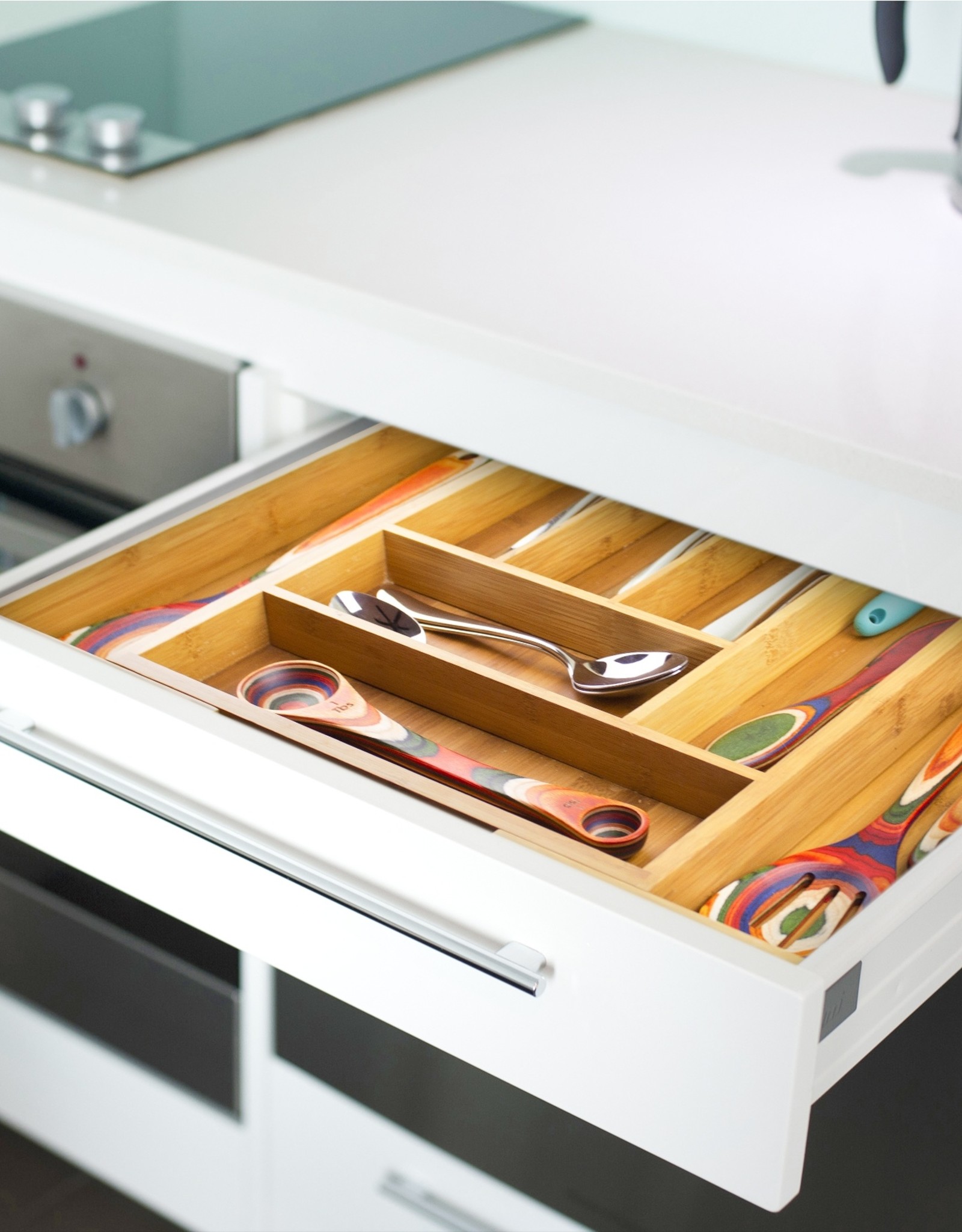 Totally Bamboo Expandable Bamboo Drawer Organizer