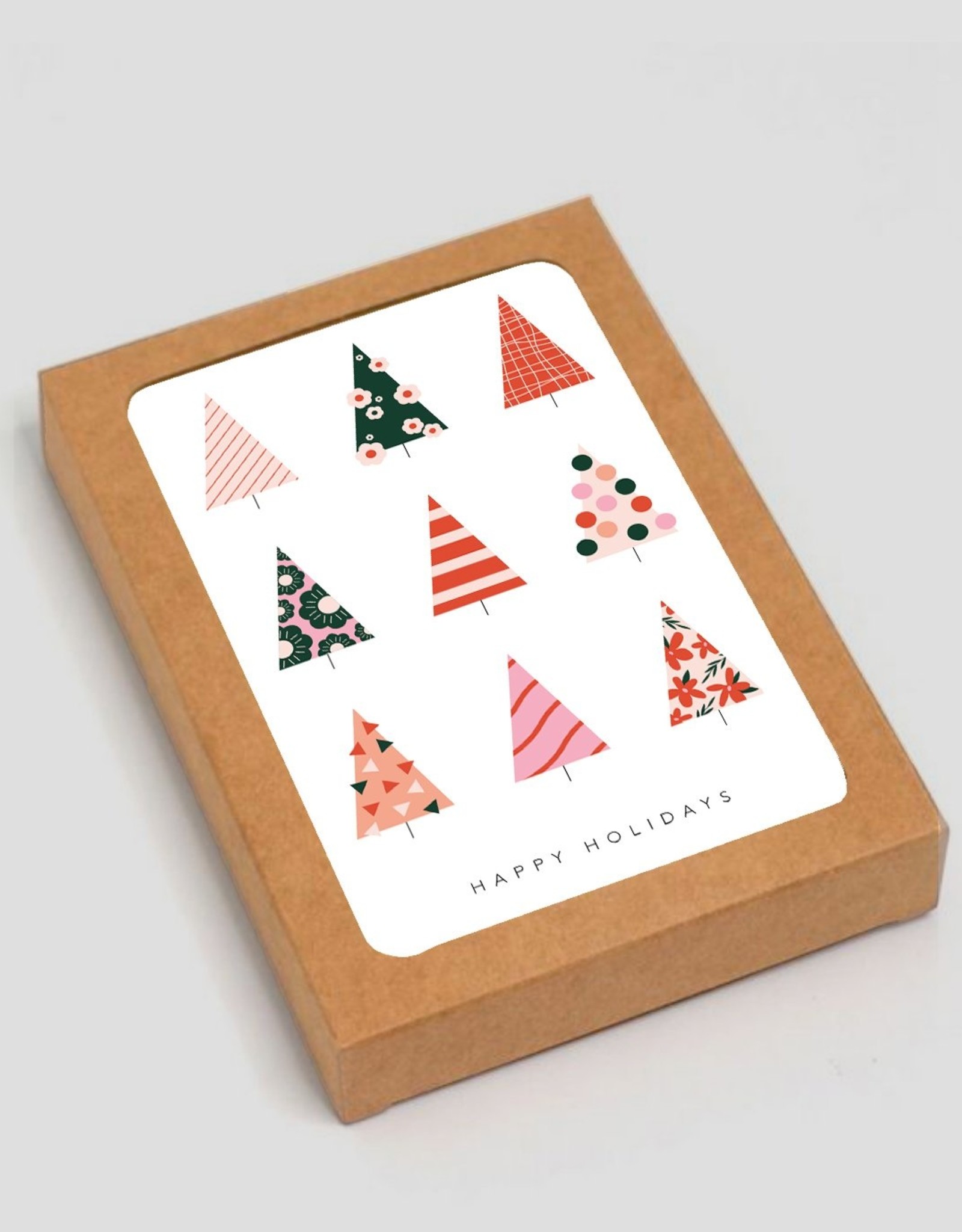 Spaghetti and Meatballs Boxed Holiday Cards - Happy Holidays: Modern Christmas Trees
