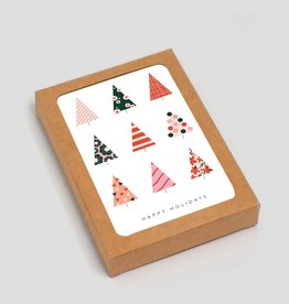 Spaghetti and Meatballs Boxed Holiday Cards - Happy Holidays: Modern Christmas Trees
