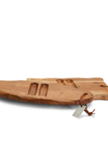 Two's Company Wooden Cheese Board w/ Cracker Divot