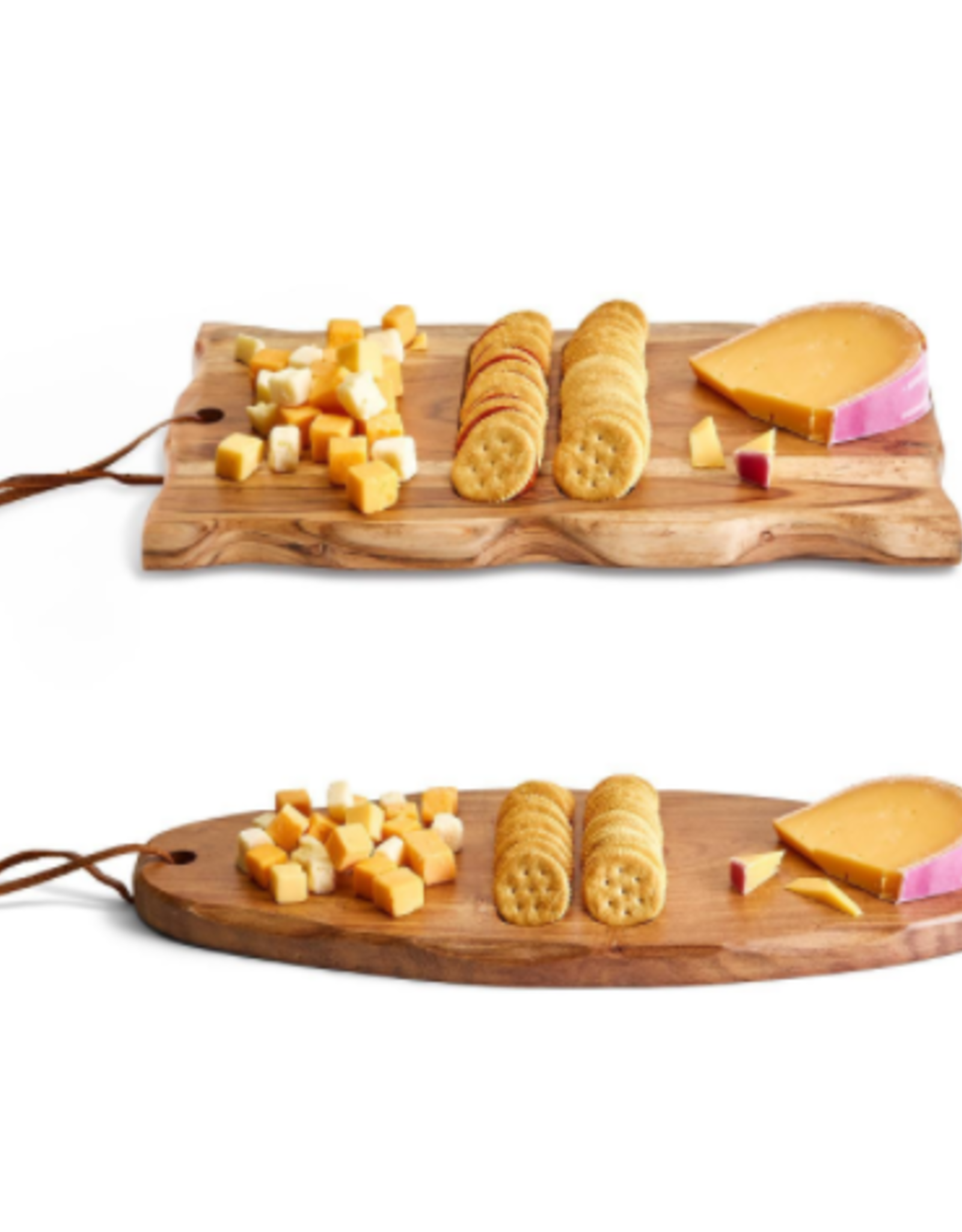 Two's Comapany Wooden Cheese Board w/ Cracker Divot