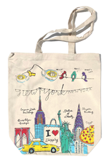 Patches and Pins Tote Bag: New York Illustrations