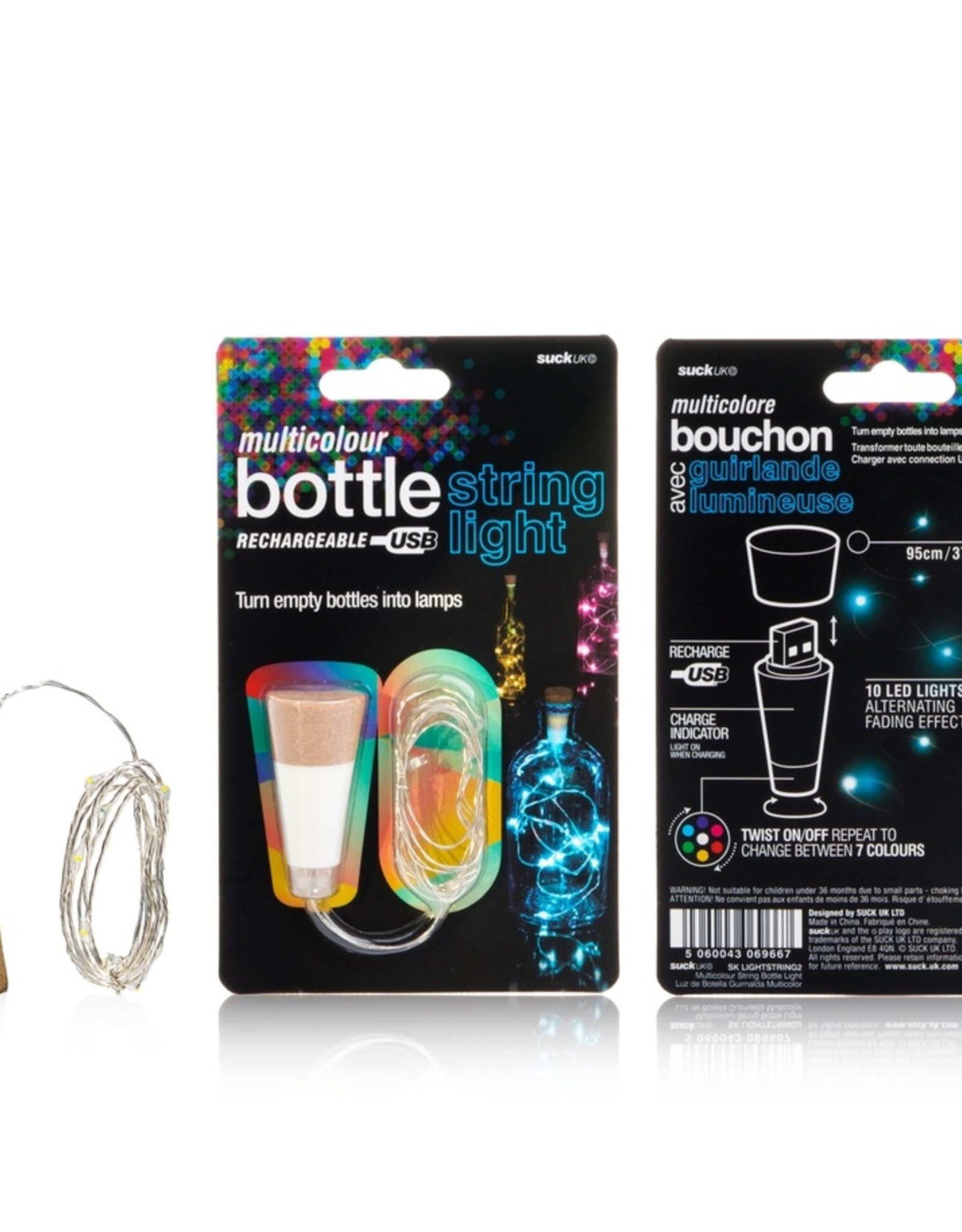 Suck UK Bottle Light String - Multicolor