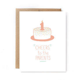 Unblushing Card - Baby: 1st Birthday Cheers Parents