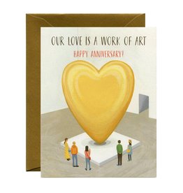 Yeppie Paper Card - Anniversary: Love is a Work of Art