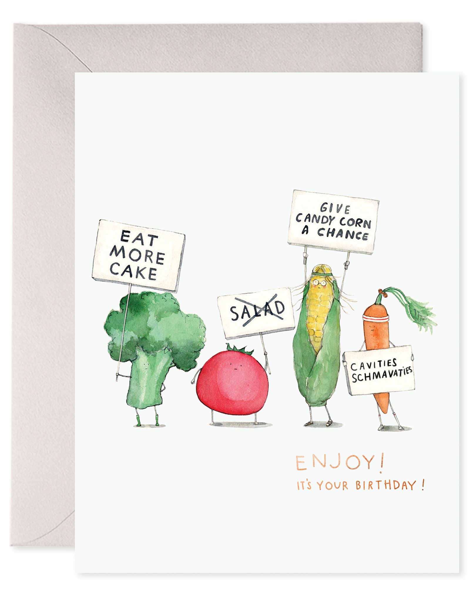 E. Frances Paper Card - Birthday: Veggie Strike