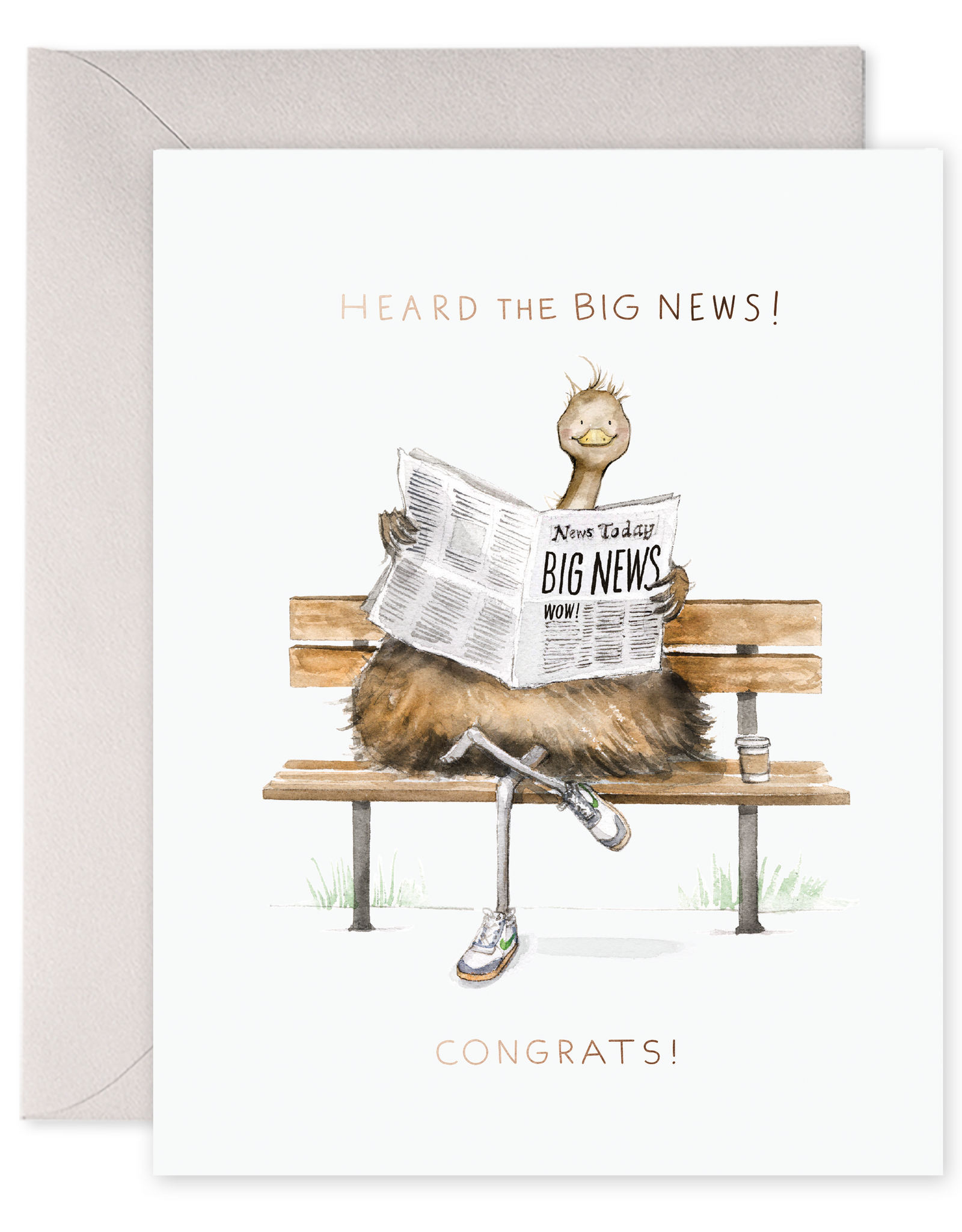 E. Frances Paper Card - Congrats: Heard The Big News!