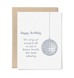 Tiny Hooray Card - Birthday: Discoball Party Like We Used To