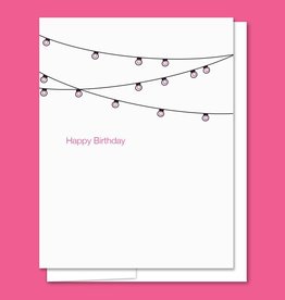 Quick Brown Fox Card - Birthday: String Lights