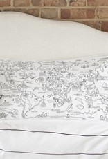 Eat Sleep Doodle Pillowcase - World Map