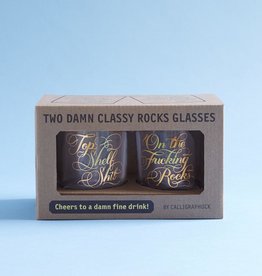 Chronicle Books Two Damn Classy Rocks Glasses