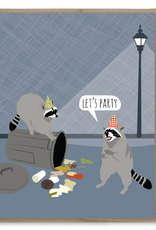 Modern Printed Matter Card - Birthday: Raccoon Party