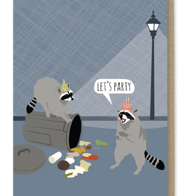 Modern Printed Matter Card - Birthday: Raccoon Party