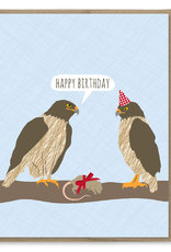 Modern Printed Matter Card - Birthday: Hawks
