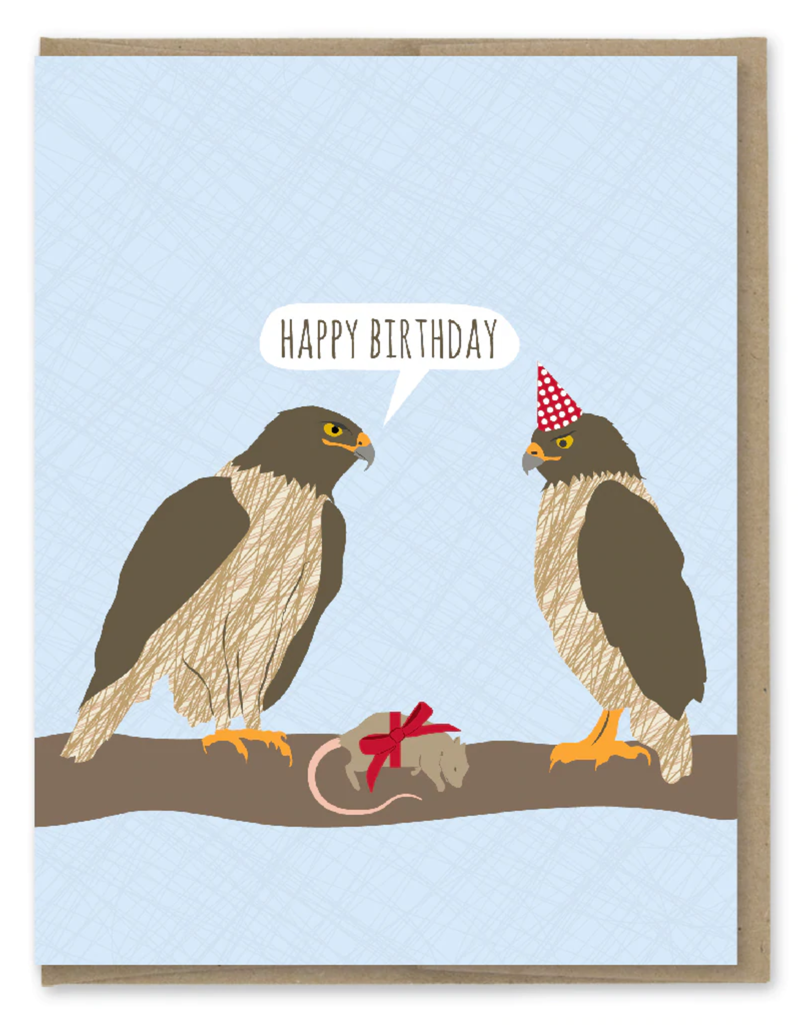 Modern Printed Matter Card - Birthday: Hawks