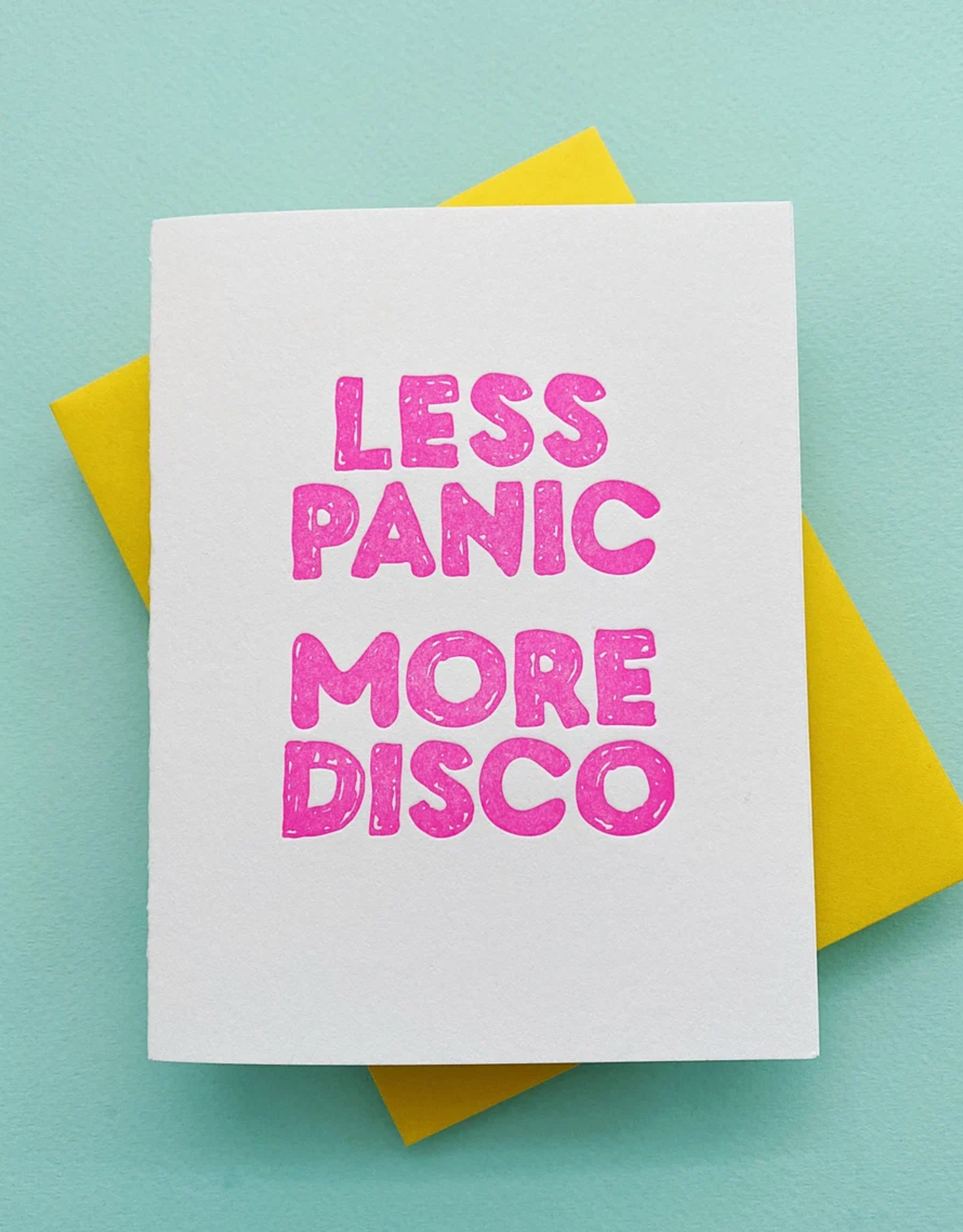 Richie Designs Card - Blank: Less Panic More Disco