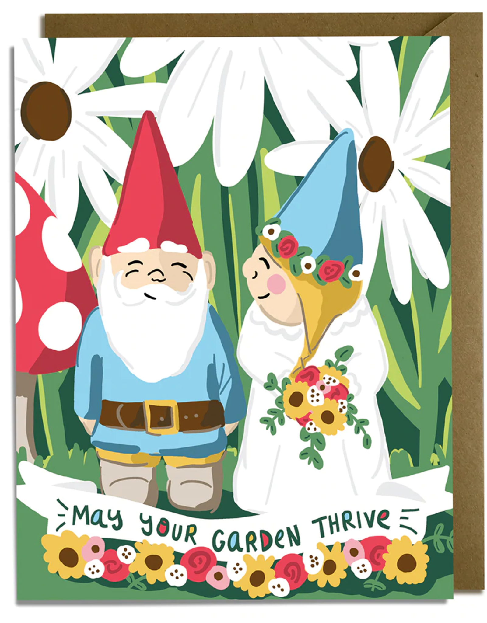 Kat French Card - Wedding: Gnome Marriage
