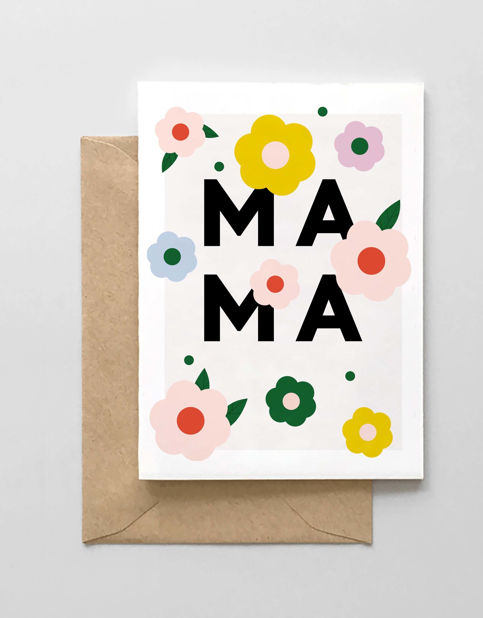 Spaghetti and Meatballs Card - Mom: MAMA Floral