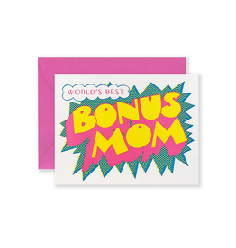 Lionheart Prints Card - Mom: World's Best Bonus Mom