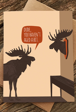 Modern Printed Matter Card - Birthday: Aged Moose Trophy