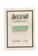 Awesome Brooklyn Enamel Pin: Flatbush