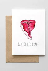 Spaghetti and Meatballs Card - Dad: You're So Rare