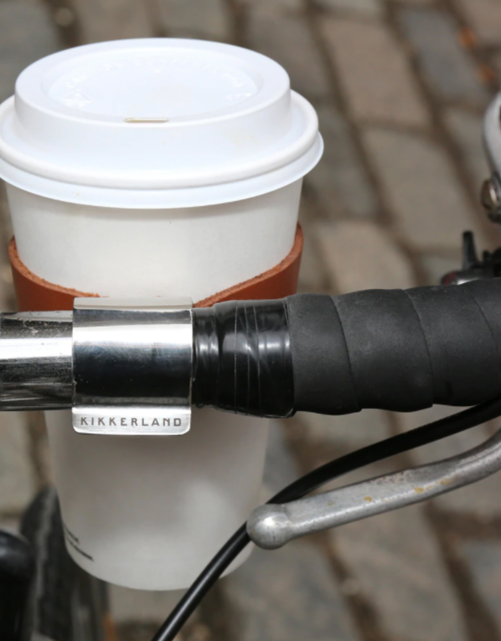 Kikkerland Leather Bike Cup Holder