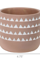 HomArt Planter - Totem Catchpot Triangles Clay