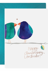 E. Frances Paper Card - Anniversary: Lovebirds