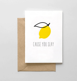 Spaghetti and Meatballs Card - Blank: Cause You Slay