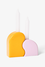 Areaware Seymour Candle Holders - Orange and Pink