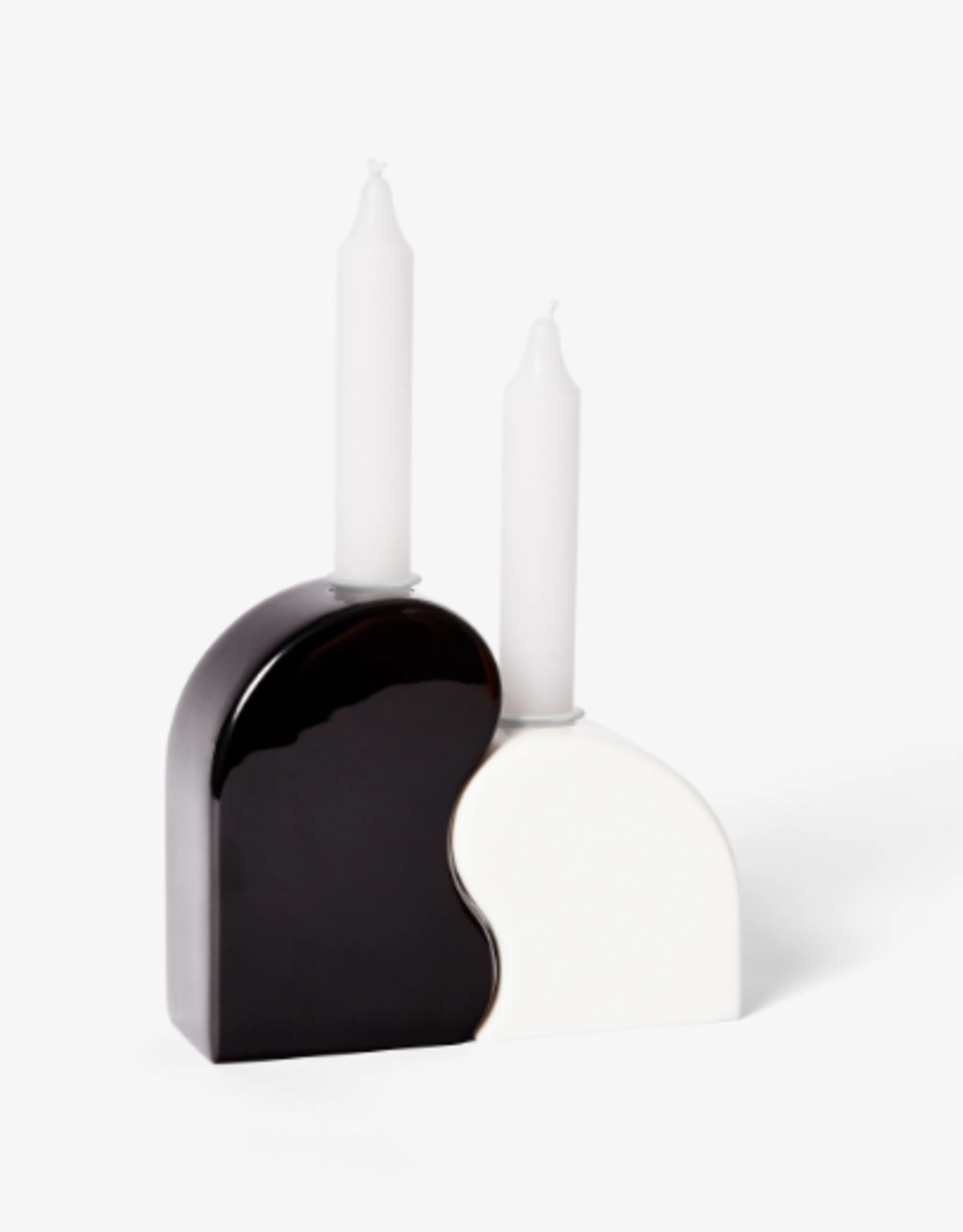 Areaware Seymour Candle Holder - Black and white