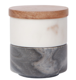Danica + Now Designs Salt Cellar Marble White+Slate