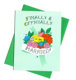 Rhino Parade Card - Wedding: Finally & Officially Married