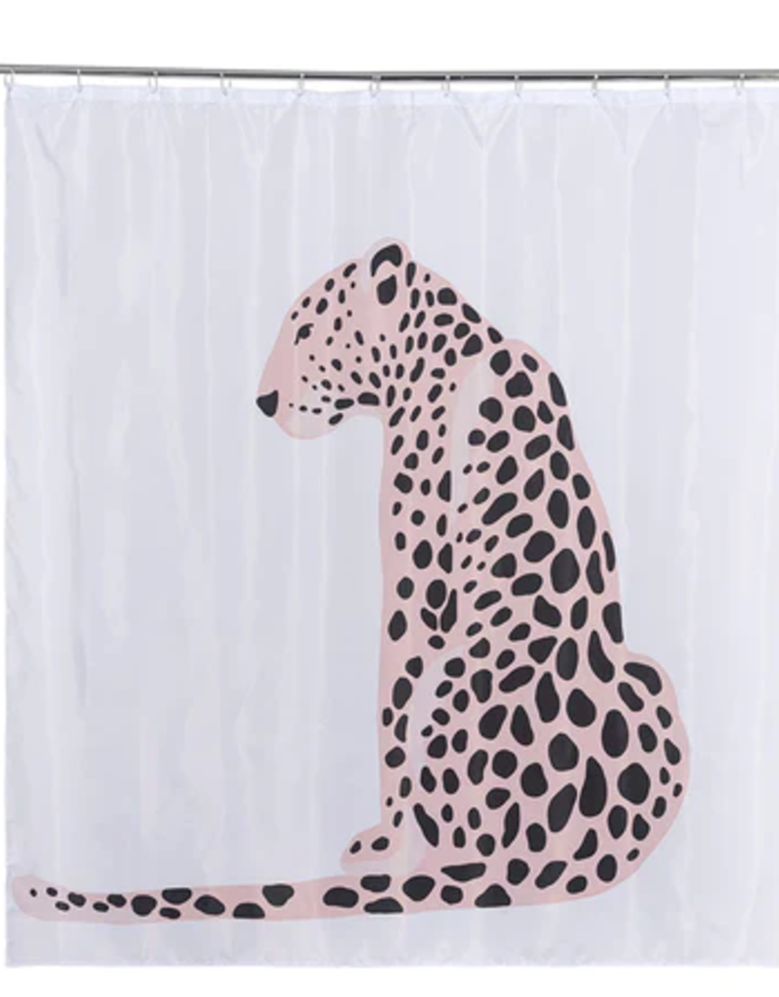 Shiraleah Shower Curtain - Leopard White