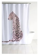 Shiraleah Shower Curtain - Leopard White