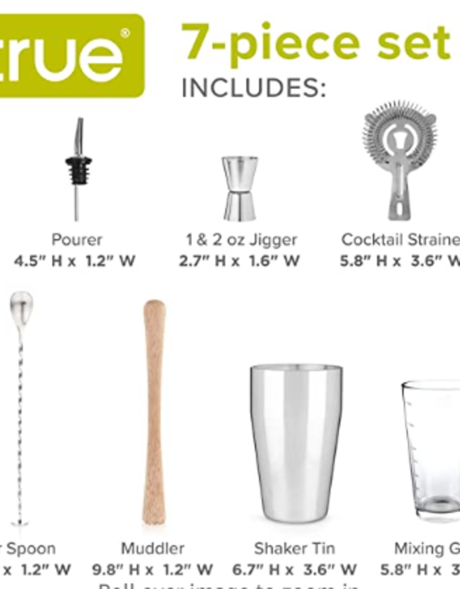True Barware set - 7 pieces
