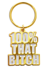 The Found Keychain - Enamel : 100% That Bitch