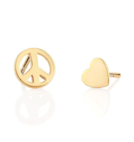 Kris Nations Earrings - Stud: Kris Peace and Love