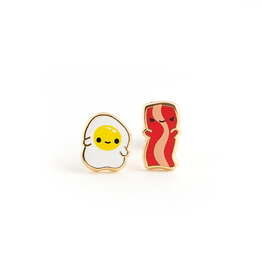 Lux Cups Creative Earrings - Stud: Lux Cups Eggs & Bacon
