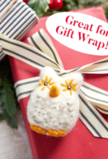 Rock Flower Paper Felt Ornament - Owl