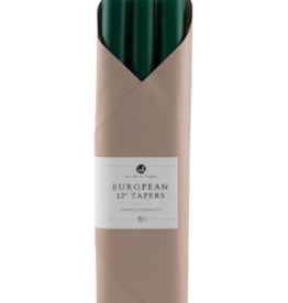 Northern Lights Candles Tapered Candle - 6 Pack Hunter Green