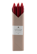 Northern Lights Candles Tapered Candle- 6 Pack Crimson