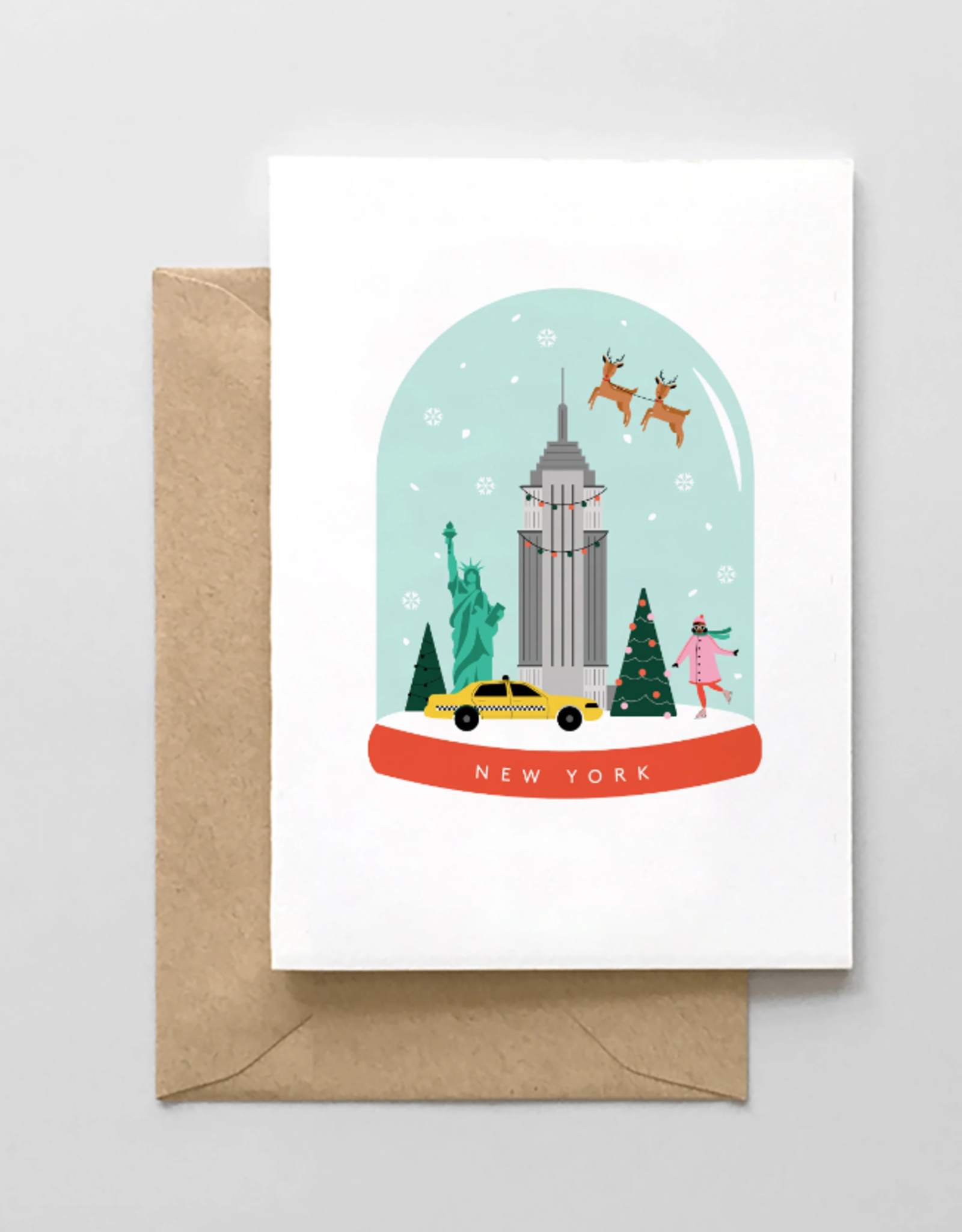 Spaghetti and Meatballs Card - Holiday: New York City Snow Globe