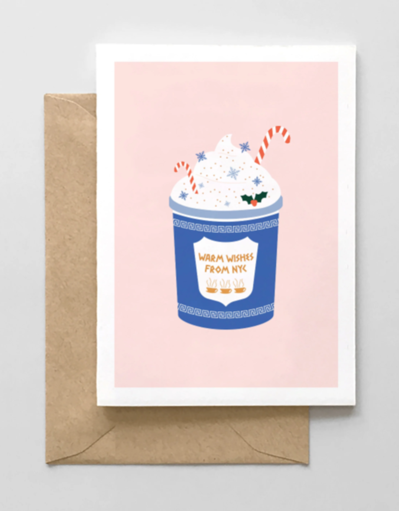 Spaghetti and Meatballs Card - Holiday: Warm Wishes From NYC Coffee Cup