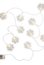 Two's Company Garland - Glittery Snowflake LED Clip