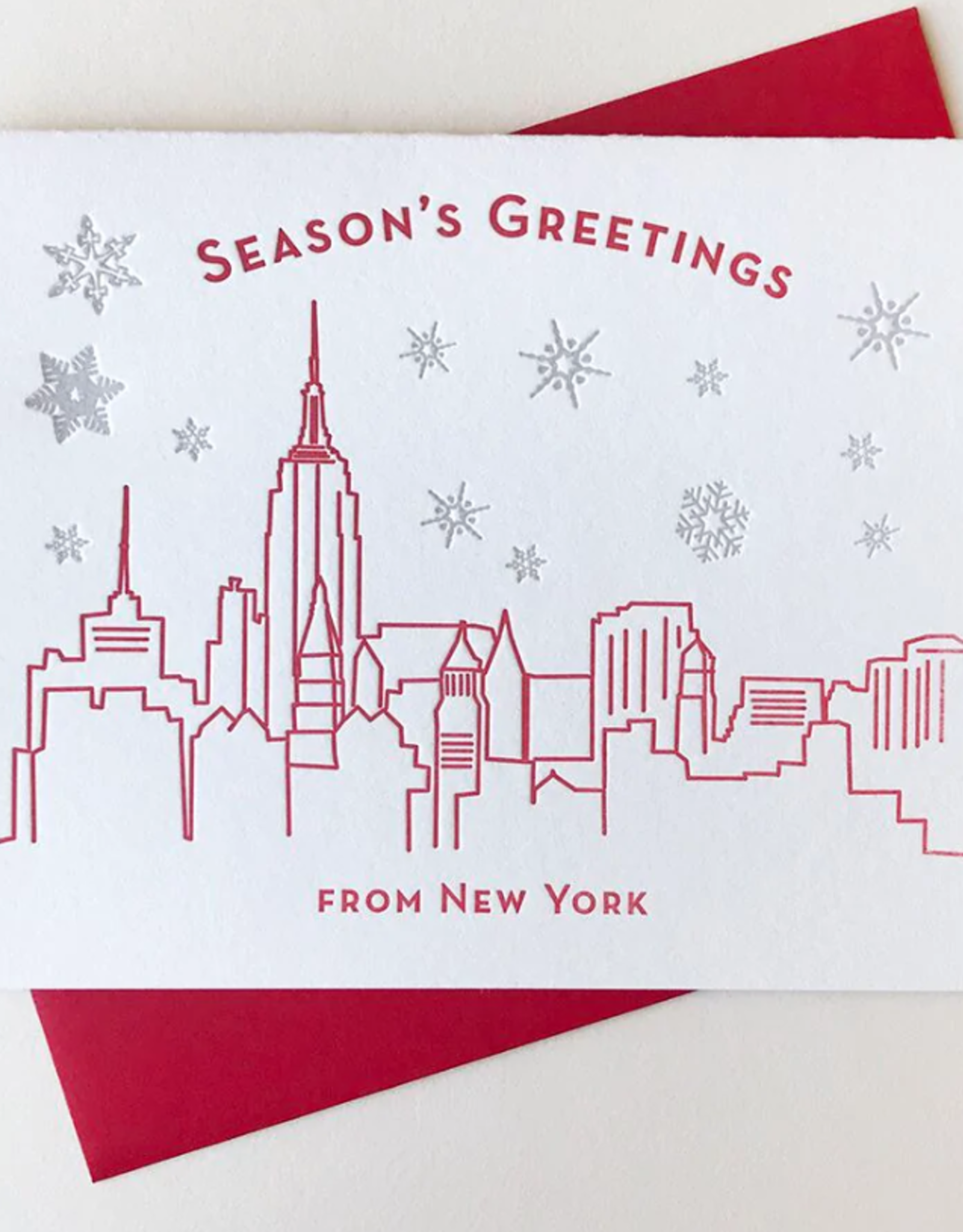 Steel Petal Press Boxed Holiday Cards - Season's Greetings From New York (6)